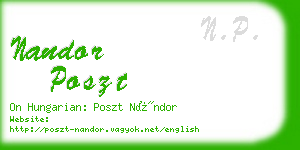 nandor poszt business card